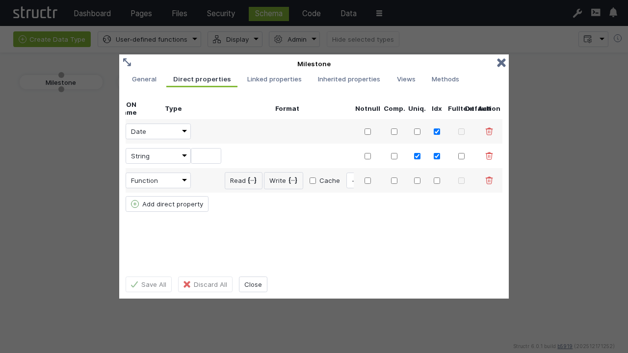 Milestone Properties