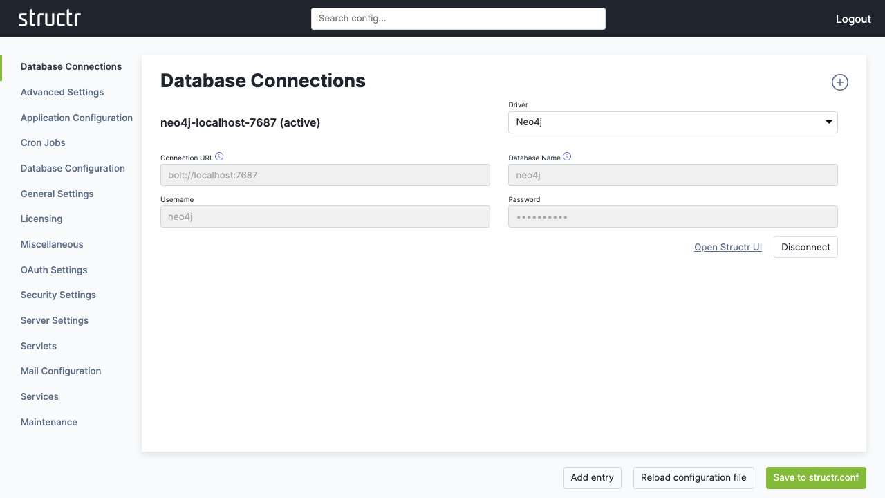 Finished database connection