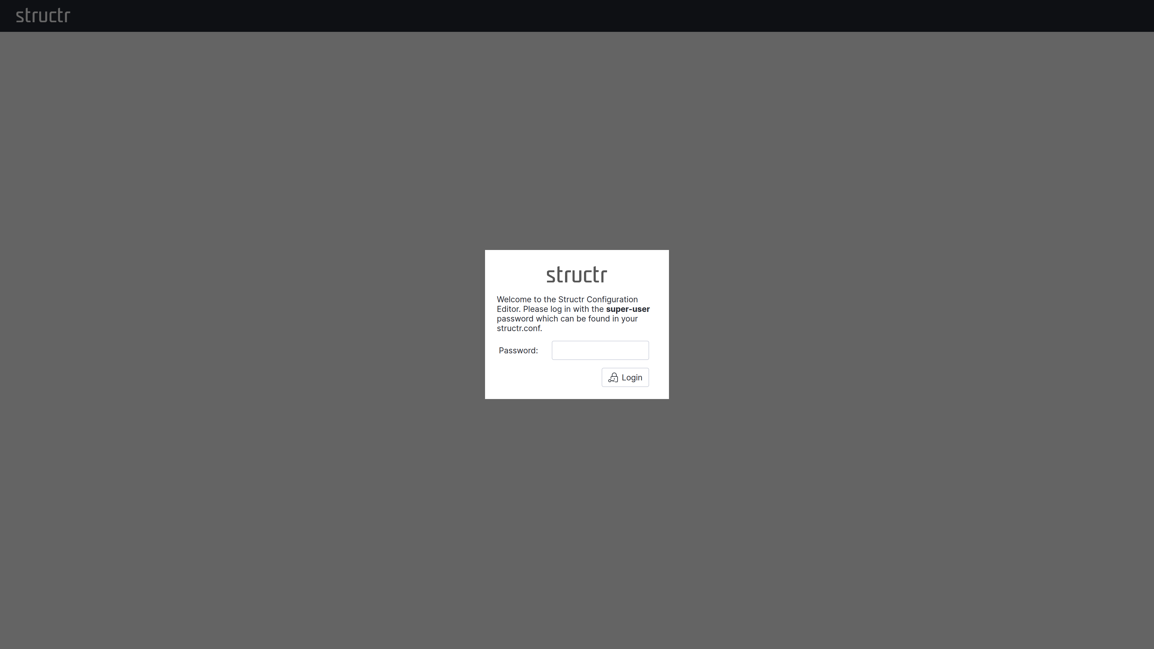 Enter a superuser password