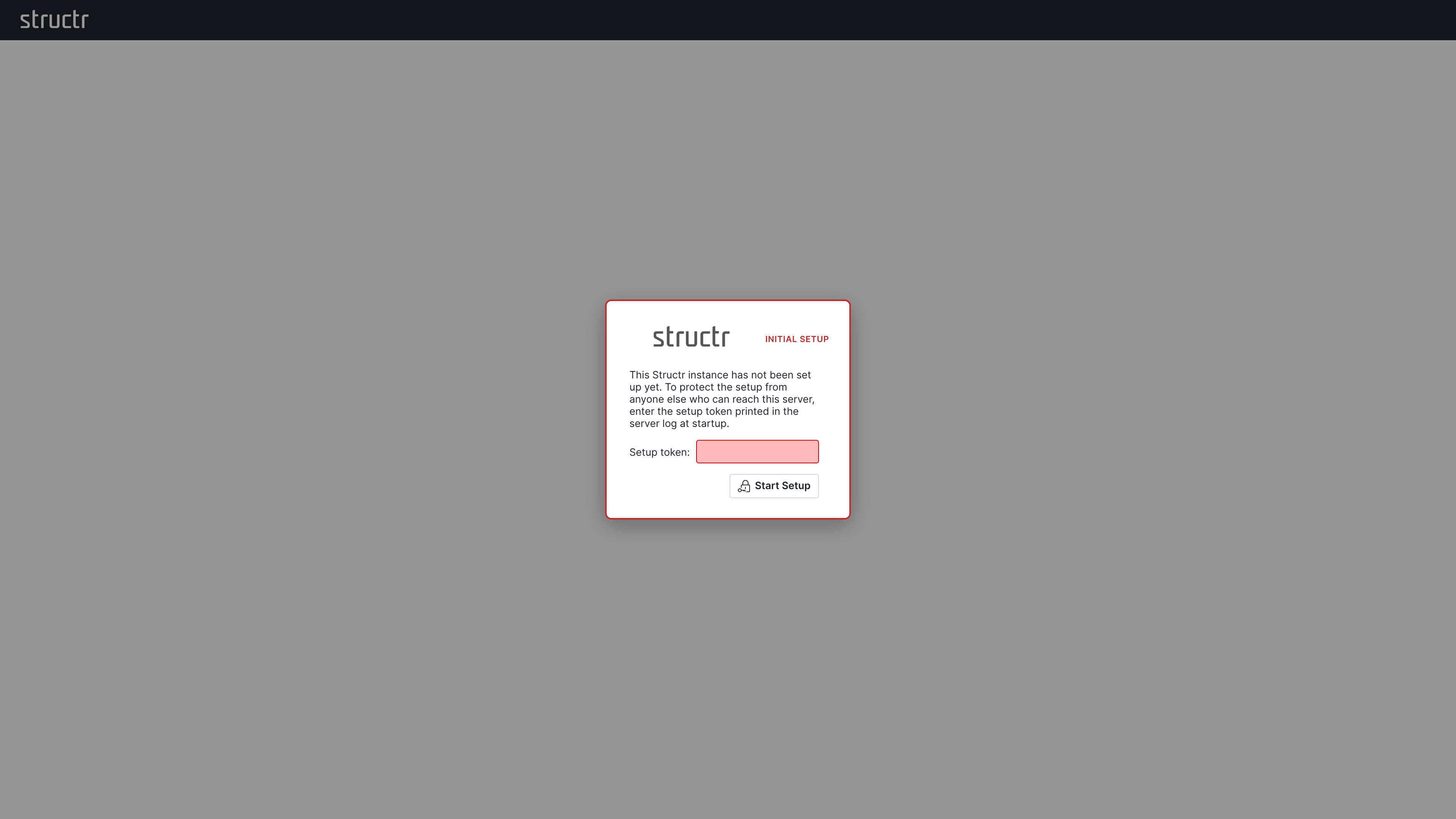 Enter the setup token