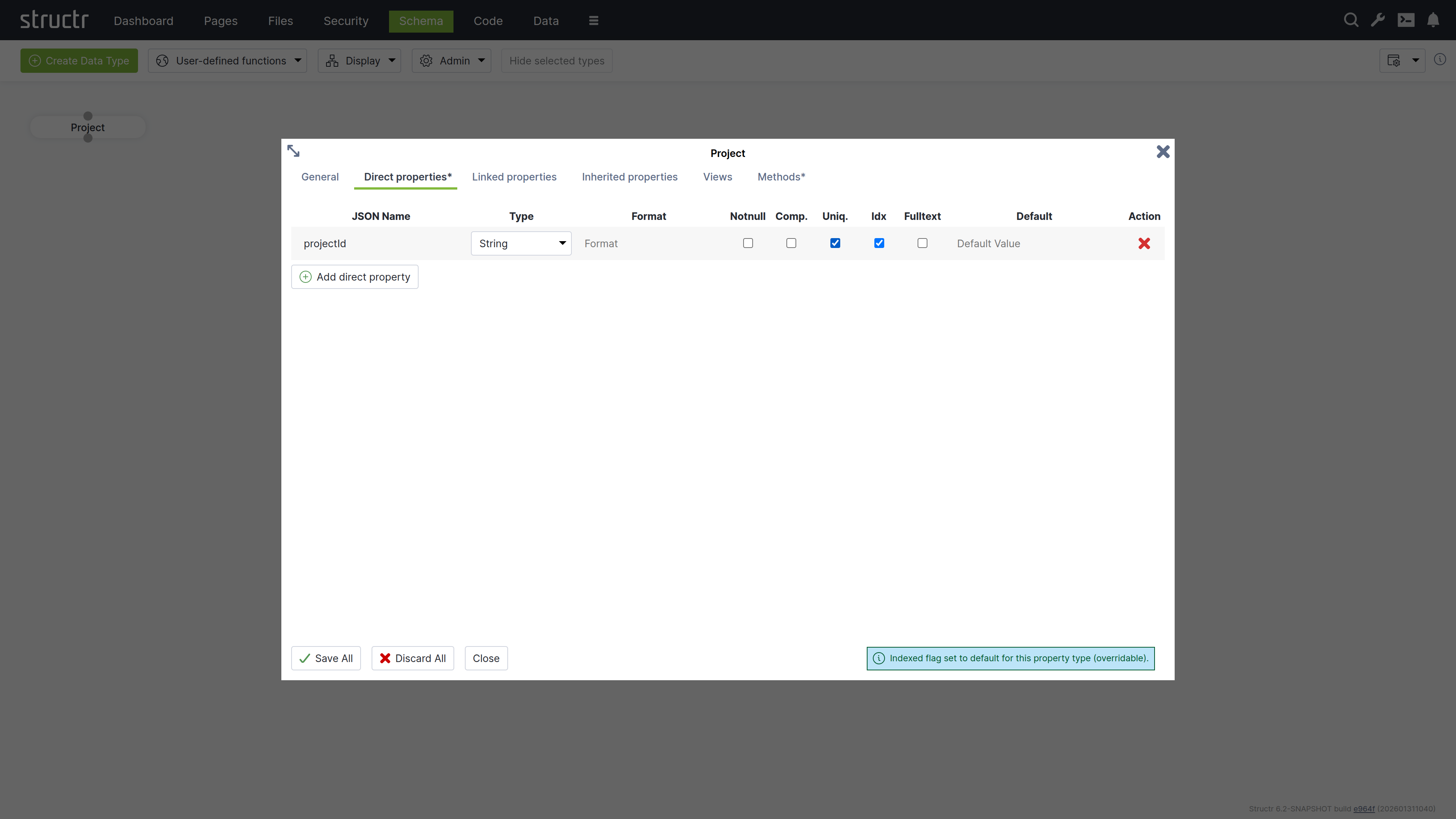 Adding Project ID Property
