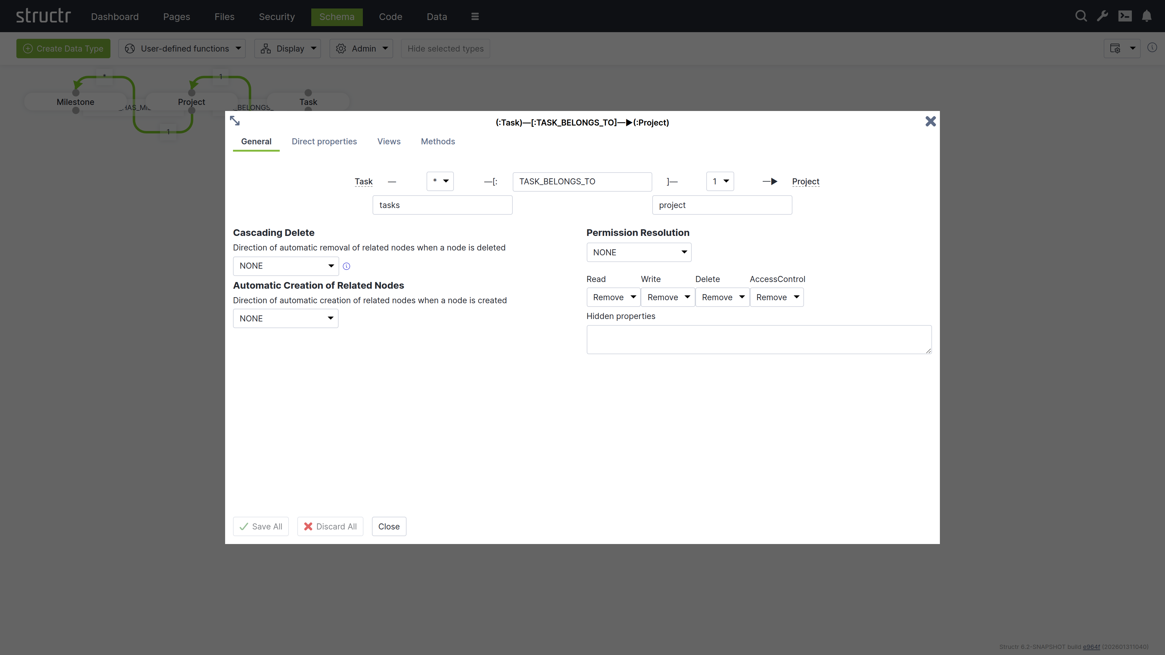 The Create Relationship Dialog